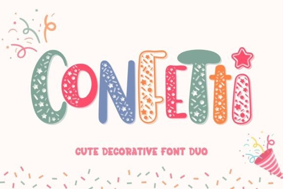 Confetti Decorative Font By AnningArts