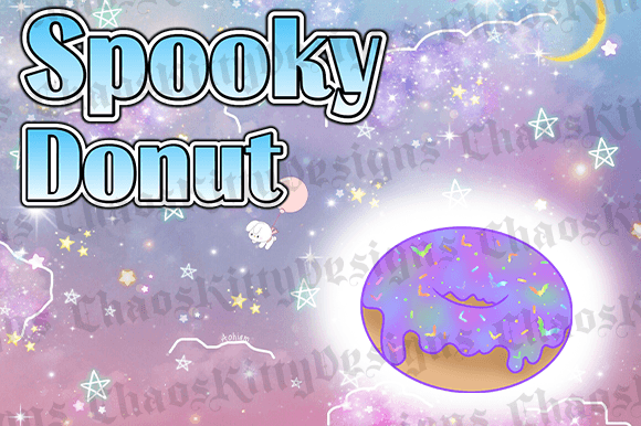 Spooky Donut Grafica Illustrazioni Stampabili Di Chaos Kitty