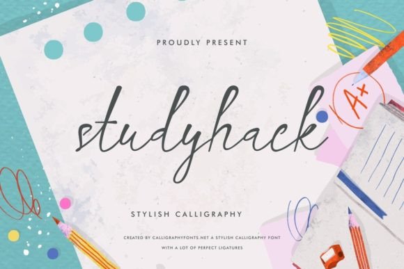 Studyhack Script & Handwritten Font By CalligraphyFonts