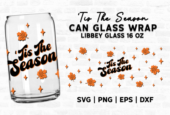 Tis the Season Libbey Glass Svg 16 Oz Graphic Graphic Templates By WW Digital Art
