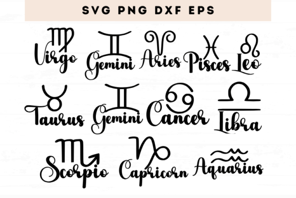 Zodiac Sign Bundle Illustration SVG 3D Par swiftyslice