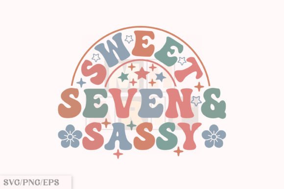7th Birthday Girl, Sweet Seven and Sassy Gráfico Diseños de Camisetas Por mh_arif