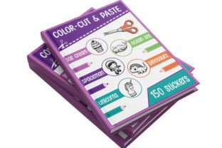 COLOR-CUT & PASTE ACTIVITY BOOK for KIDS Graphic Coloring Pages & Books Kids By Stoart 6