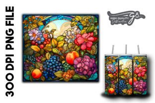 Fruit Stain Glass Background 35 Illustration Fonds d'Écran Par Glamousita.Sublimation 1