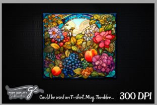 Fruit Stain Glass Background 35 Illustration Fonds d'Écran Par Glamousita.Sublimation 2