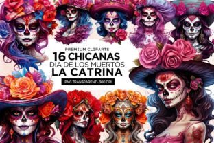 La Catrina Day of the Dead PNG Clipart Graphic Illustrations By ThatsDesignStore 1