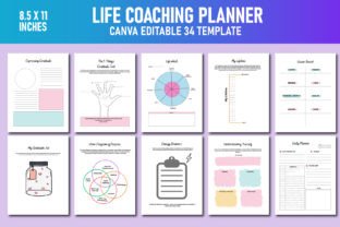 Life Coaching Planner Canva KDP Interior Illustration Intérieurs KDP Par Lavlu Creative Zone 2
