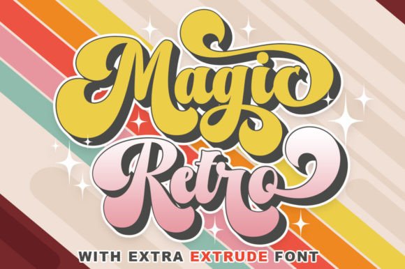 Magic Retro Display Font By IM Studio