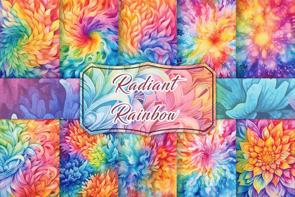 Radiant Rainbow Background Graphic AI Graphics By Pamilah