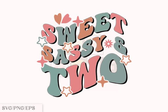 Sweet Sassy and Two, 2nd Birthday Girl Graphic T-shirt Designs By mh_arif