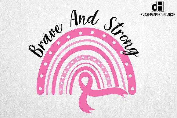 Breast Cancer Boho Rainbow SVG Design Gráfico Manualidades Por designhouse