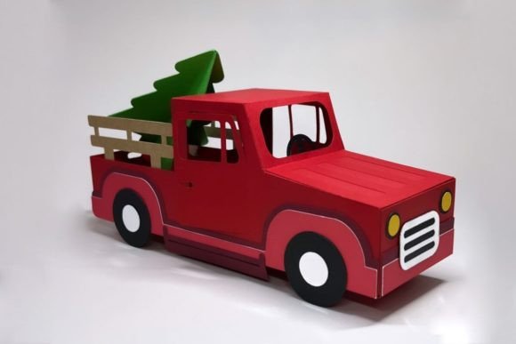 Christmas Truck Christmas 3D SVG Craft By 3D SVG Crafts