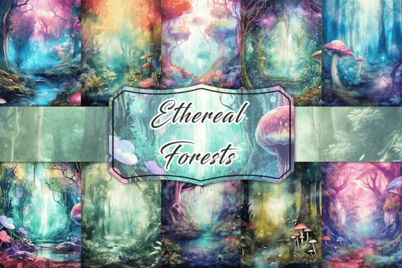 Ethereal Forests in Sublimation Graphic AI Graphics By Pamilah