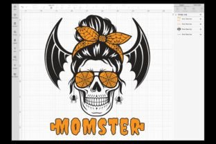 Monster Skull Messy Bun Halloween Svg Graphic Crafts By BlackSnowShopTH 8