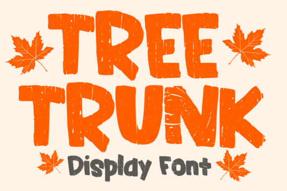 Tree Trunk Display-Schriftarten Schriftart Von MVMET