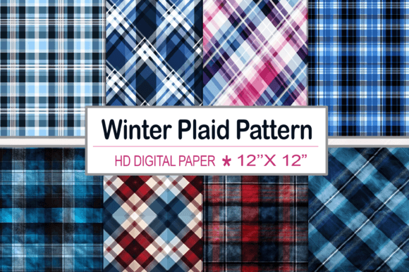 Winter Plaid Pattern Graphic Backgrounds By Design Hut