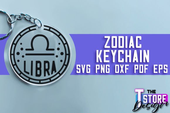 Zodiac Keychain Svg | Keychain Design Grafika Rękodzieła Przez The T Store Design