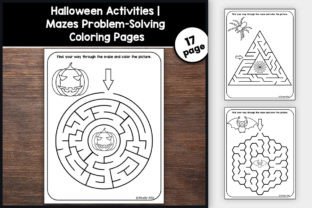 Halloween Mazes Motor Activities for Kid Graphic Teaching Materials By TheStudyKits 1