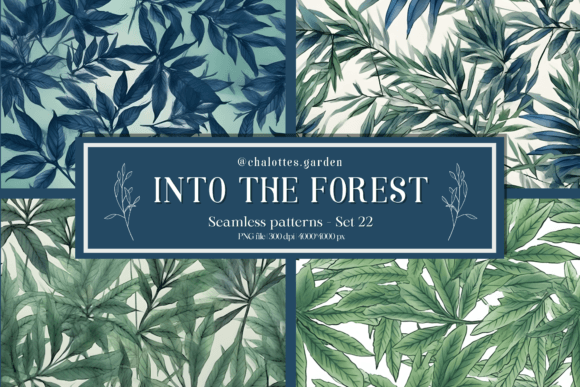 In the Forest Seamless Patterns Set 22 Graphic Patterns By Charlottes-Garden