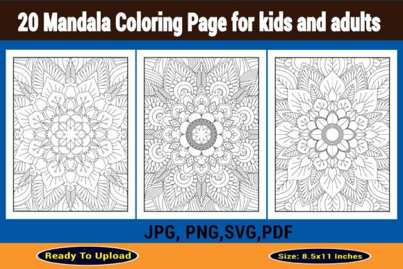 Mandala Coloring Page for Kids and Adult Graphic Coloring Pages & Books By Mehedi Hassan