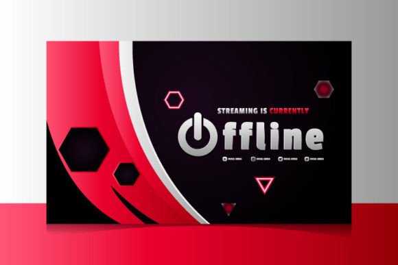 Stream is Offline E-sport Gaming Banner Grafik Grafik-Vorlagen Von Muhammad Rizky Klinsman