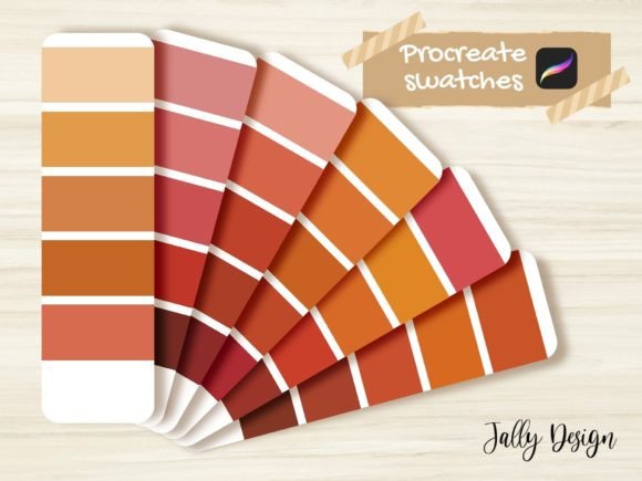 The Autumn Colors Procreate Palette Gráfico Complementos Creativos Por jallydesign
