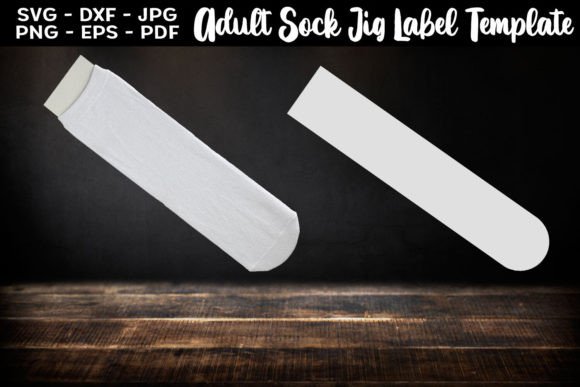 Adult Sock Jig Label Template SVG PNG Grafik Druck-Vorlagen Von Aleksa Popovic