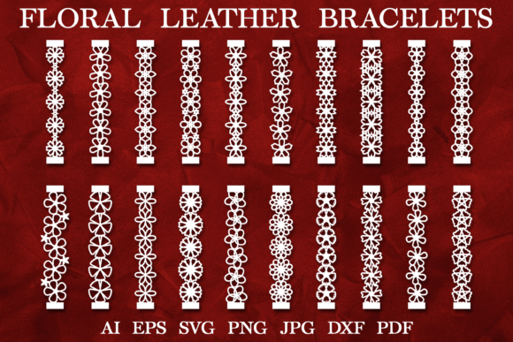 Flower Bracelets, Leather Bracelets SVG Graphic Crafts By julimur2020