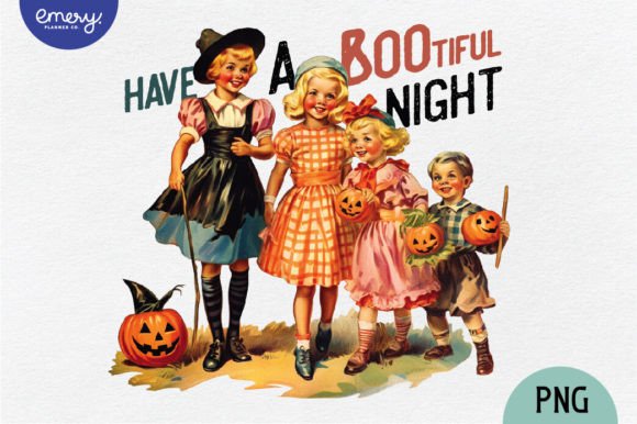 Vintage Halloween Sublimation - PNG Graphic Illustrations By Emery Digital Studio