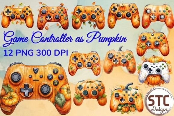 Game Controller As Pumpkin Sublimation Graphic Illustrations By num-STC