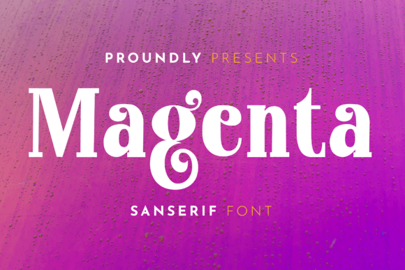 Magenta Font Display Font Di Nerdstudio
