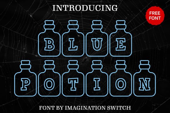Blue Potion Display Font By Imagination Switch