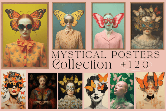 Mystical Posters Collection Illustration Illustrations Imprimables Par Digital Xpress