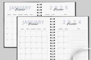 Printable Monthly Planner 2023,2024,2025 Graphic KDP Interiors By Design Zone 2