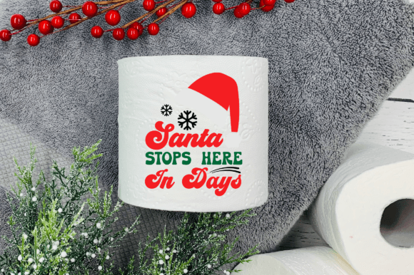Santa Stops Here in Days SVG Design Gráfico Manualidades Por Regulrcrative