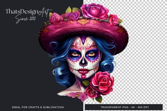 Day of the Dead Sugar Skull La Catrina 1 Graphic Illustrations By ThatsDesignStore