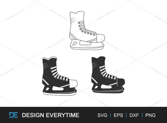Ice Hockey Vector SVG, Hockey Silhouette Grafik Plotterdateien Von DesignEverytime