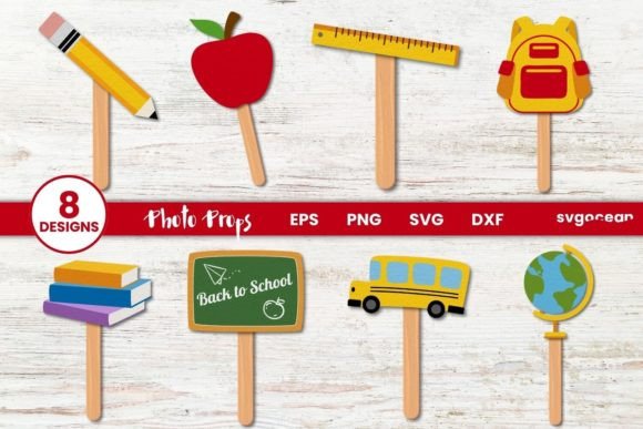 Back to School Photo Props | SVG Bundle Graphic Crafts By SvgOcean