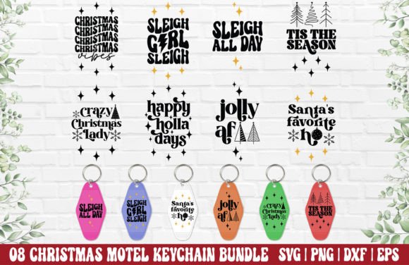 Christmas Motel Keychain SVG Bundle Graphic Crafts By GraphicsTreasures