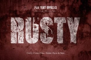 Editable Grunge Text Effect Bundle Gráfico Estilos de capas Por mristudio 14