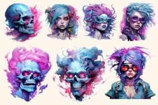 Сute Zombie Girl 21 PNG Clipart Gráfico Ilustrações para Impressão Por HelloMyPrint 5