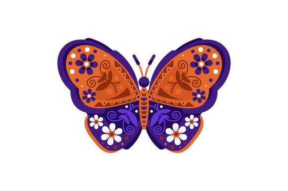 Spring Butterfly, Folk Art Style Lente Craft Cut-bestand Door Creative Fabrica Crafts