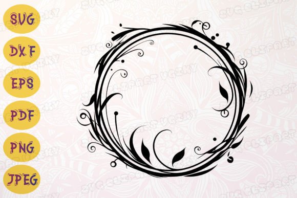 Laurels Rustic Wreath Svg Graphic Crafts By Vectorville