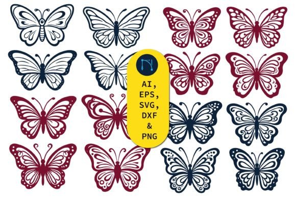 Cricut/Paper Cut Butterfly SVG Bundle Graphic 3D SVG By NGISED