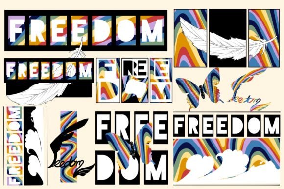 Freedom Illustration Collection Gráfico Manualidades Por Allkery