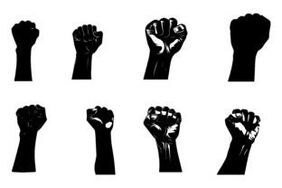 Humans Hand Fists for Right Vector Graphic Illustrations By amazinart