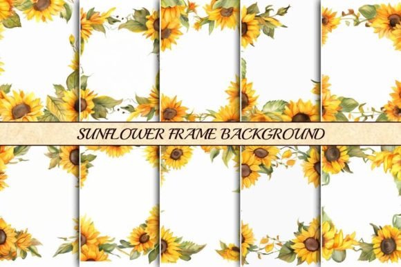 Sunflower Frame Background Graphic Backgrounds By SimpleStyles