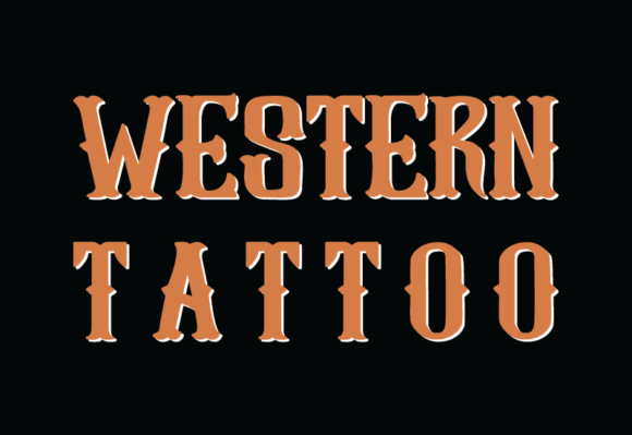 Western Tattoo Fuentes Serif Fuente Por GraphicsNinja