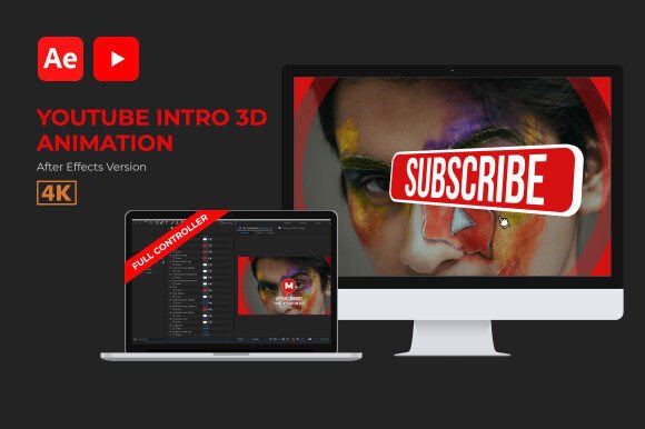 Youtube Intro 3D | After Effects Graphic Motion Graphics By gatamotion