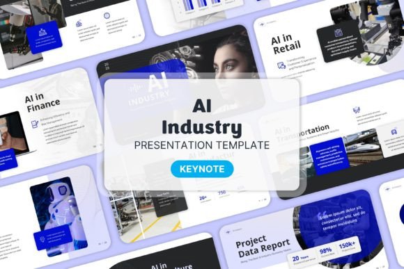 AI Industry - Keynote Template Graphic Presentation Templates By Moara